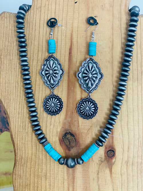 Shop Envi Me Necklaces The Layton Southwest Turquoise & Navajo Pearls Necklace