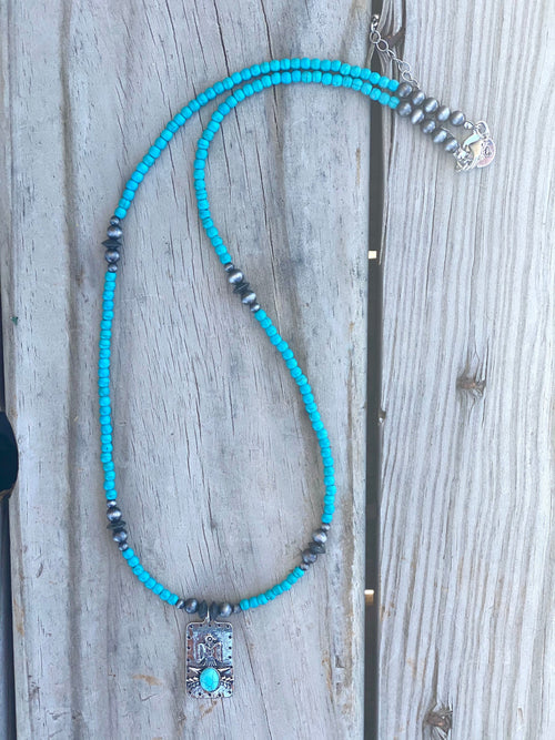 Shop Envi Me Necklaces The Lehi Southwest Turquoise & Thunderbird Pendant Necklace