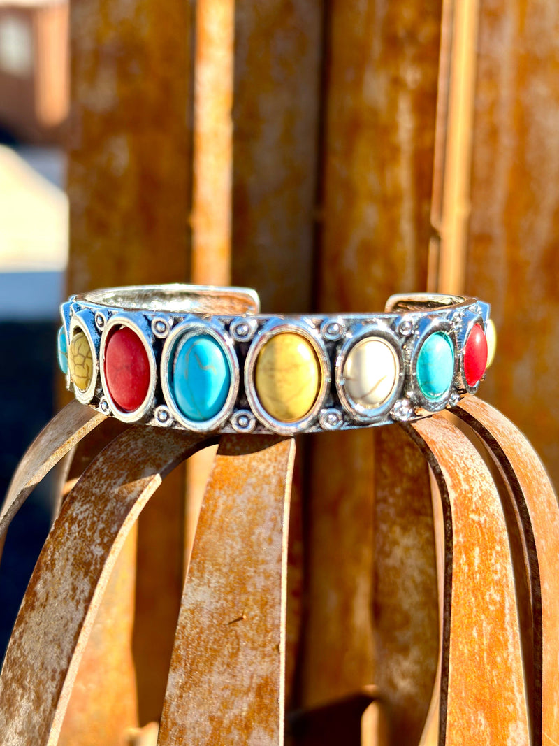 Shop Envi Me Bracelets The Love Vintage Multi Stone Cuff Bracelet