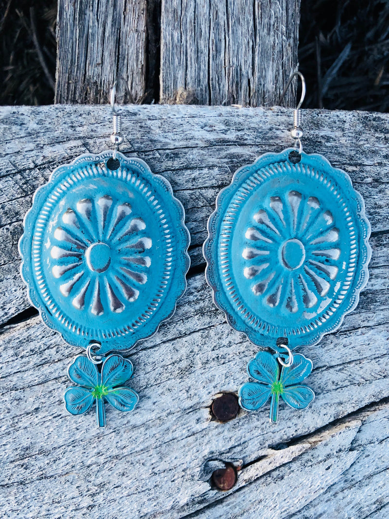 Shop Envi Me Earrings The Lucky Turquoise Concho Earrings