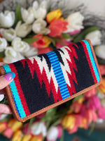 Shop Envi Me Accessories Multi Black Red The Mandan Wool Navajo Wallet