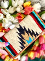 Shop Envi Me Accessories Multi Cream The Mandan Wool Navajo Wallet