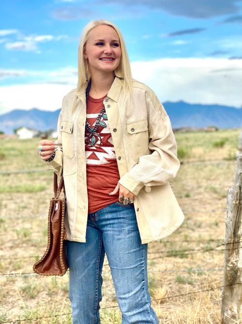 Shop Envi Me Cardigans and Kimonos The Manitoba Cord Shacket Jacket