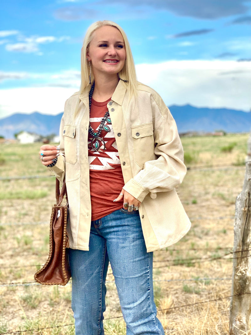 Shop Envi Me Cardigans and Kimonos The Manitoba Cord Shacket Jacket
