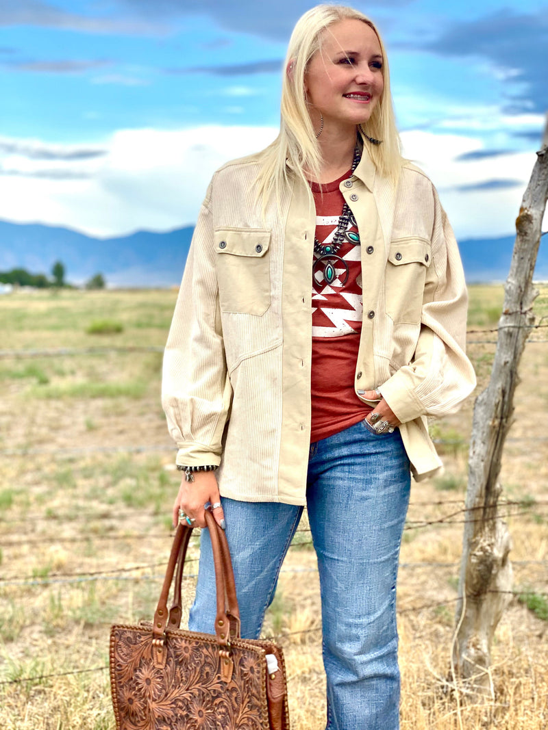 Shop Envi Me Cardigans and Kimonos The Manitoba Cord Shacket Jacket