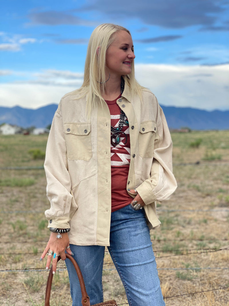 Shop Envi Me Cardigans and Kimonos The Manitoba Cord Shacket Jacket