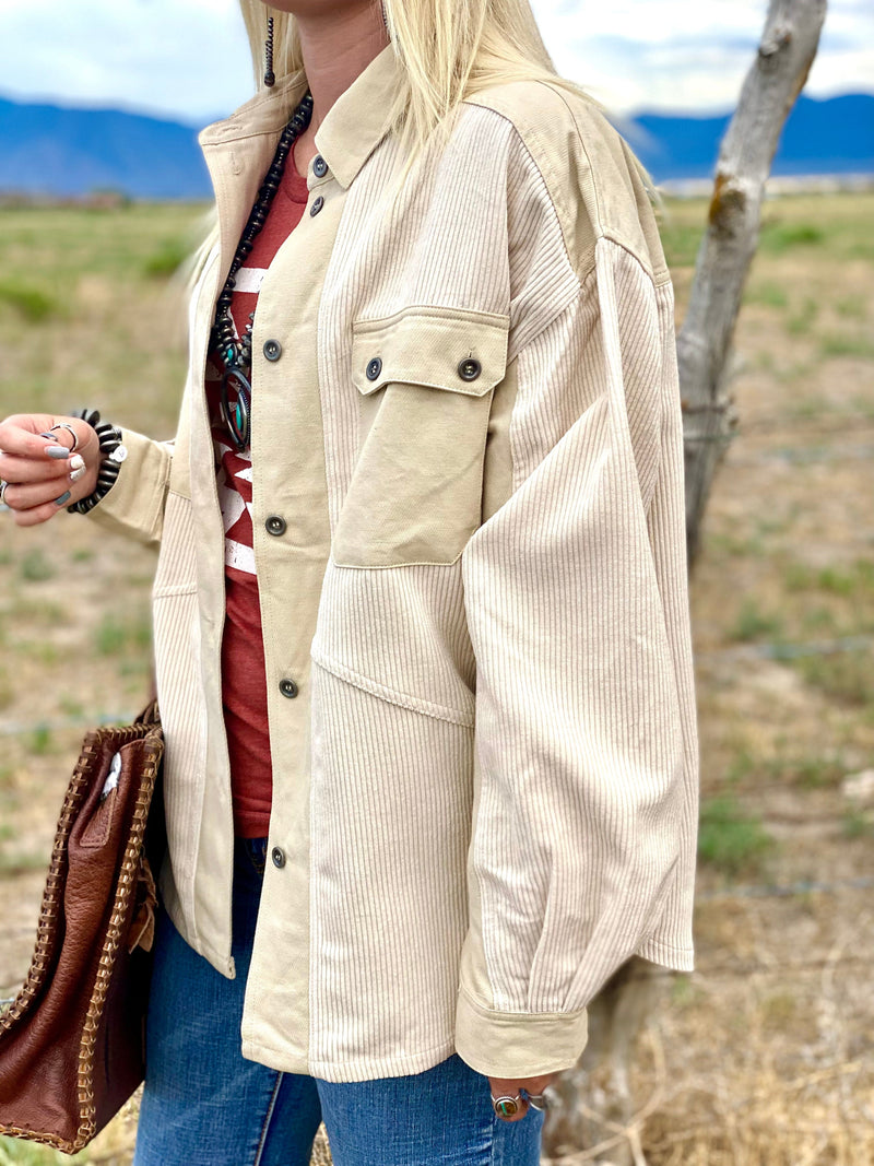 Shop Envi Me Cardigans and Kimonos The Manitoba Cord Shacket Jacket