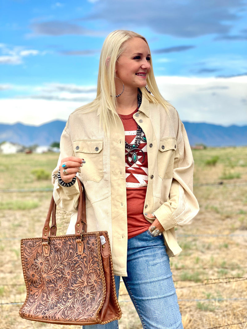 Shop Envi Me Cardigans and Kimonos The Manitoba Cord Shacket Jacket