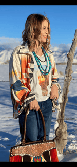 Shop Envi Me Clothing The Mesa Sunset Button Up Top