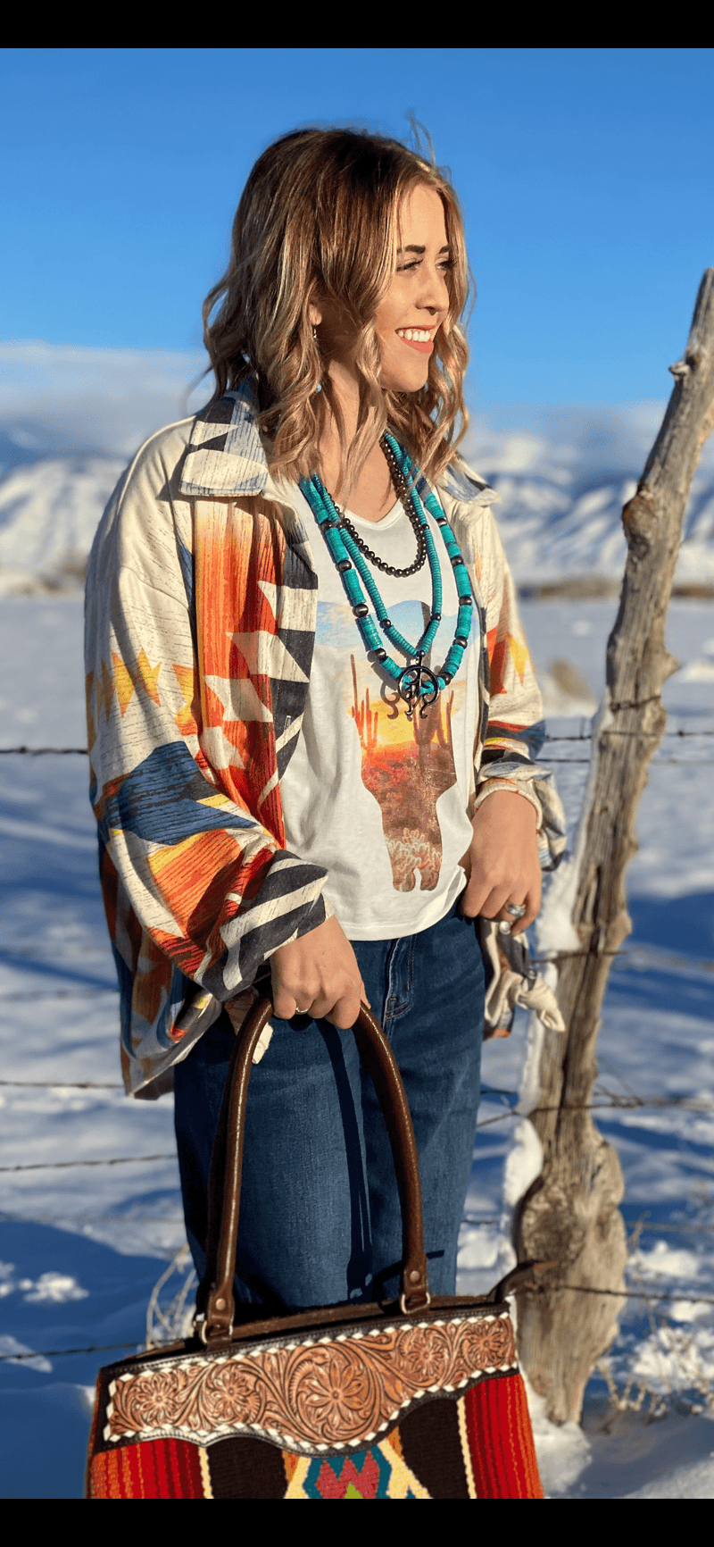 Shop Envi Me Clothing The Mesa Sunset Button Up Top