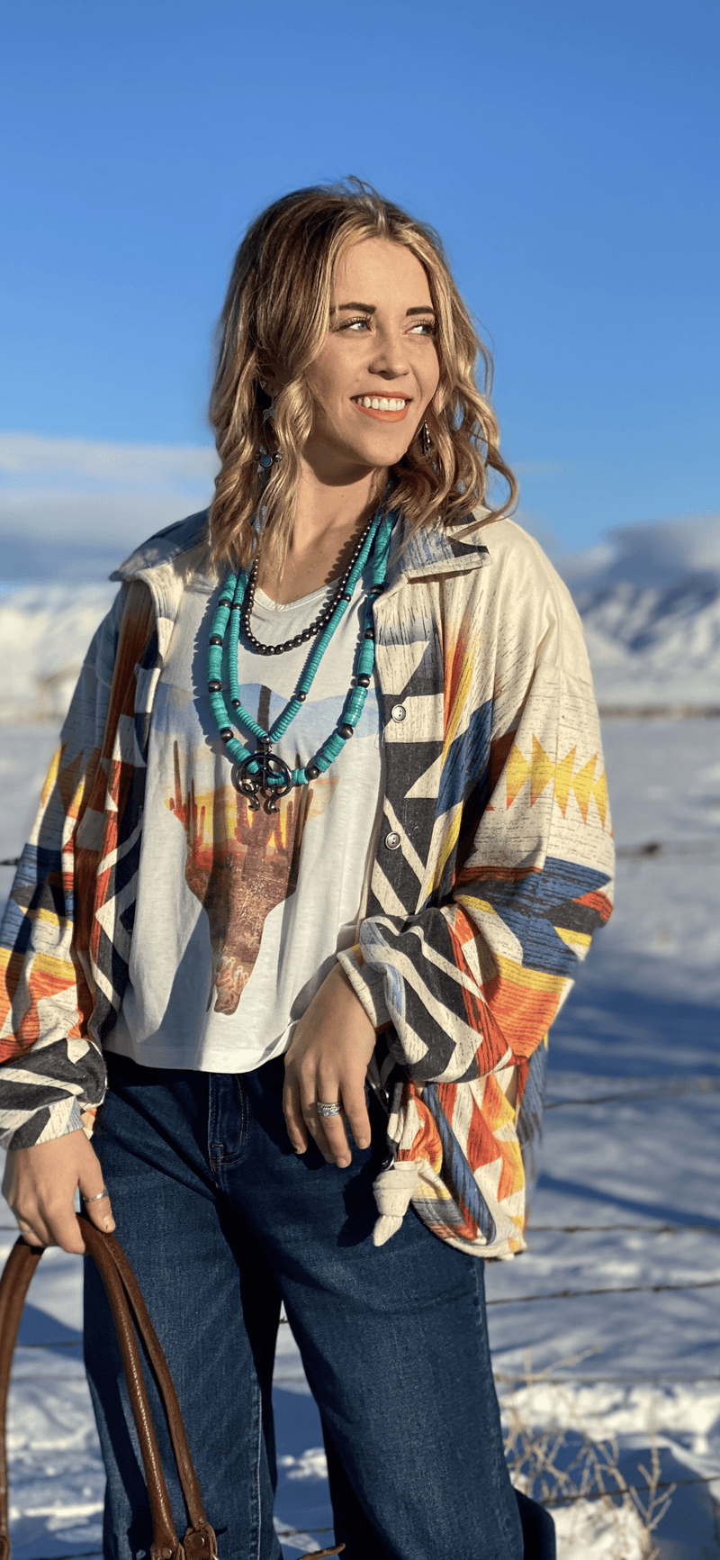 Shop Envi Me Clothing The Mesa Sunset Button Up Top