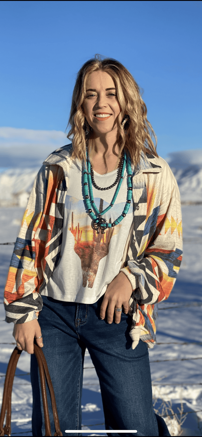 Shop Envi Me Clothing The Mesa Sunset Button Up Top