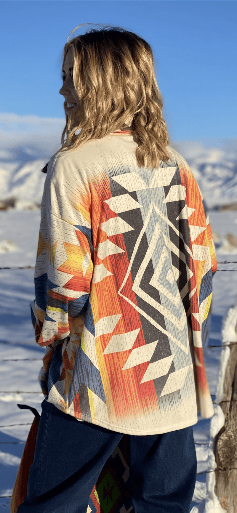 Shop Envi Me Clothing The Mesa Sunset Button Up Top