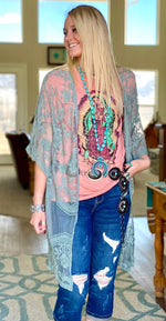 Shop Envi Me Cardigans and Kimonos The Montana Mint Lace Kimono