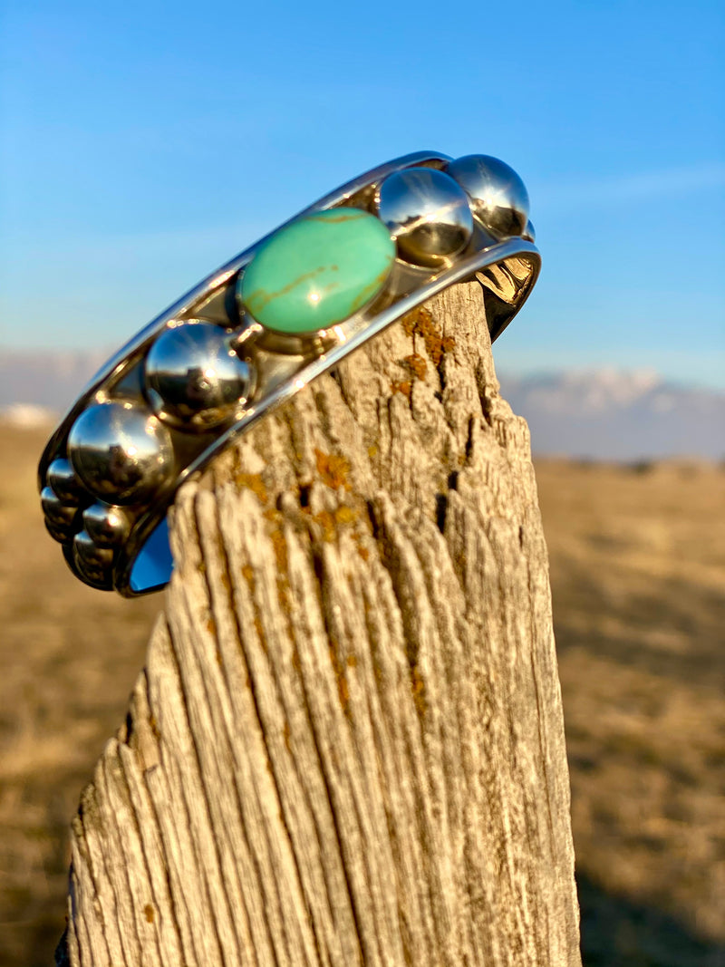 Shop Envi Me Bracelets Silver & Turquoise The Monterey Sterling Silver And Turquoise (Real) Southwest Cuff Bracelet
