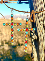 Shop Envi Me Earring Multi Color The Multi Color Calistoga Cross Cross Earrings