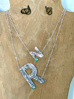 Shop Envi Me Necklaces The Must Have Sterling Silver  Dainty Chain Turquoise 1" Letter Necklace