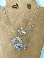 Shop Envi Me Necklaces The Must Have Sterling Silver Dainty Chain Turquoise 2” Letter Necklace