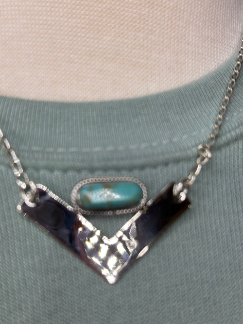 Shop Envi Me Necklaces The Must Have Sterling Silver Turquoise V Necklace