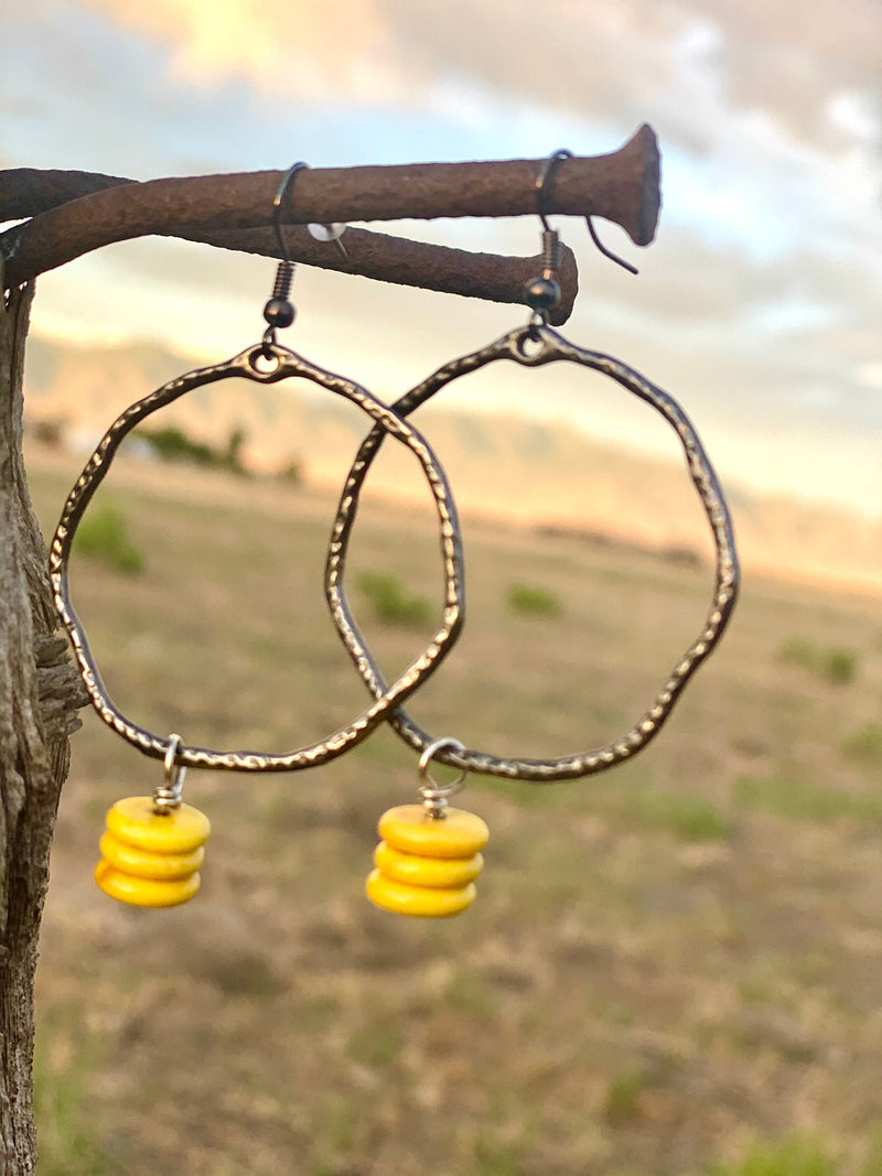 Shop Envi Me Mustard The Mustard Stone Circle Earring