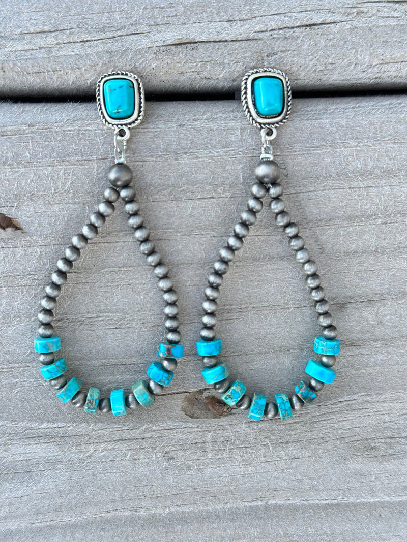 Shop Envi Me Earrings The Navajo Pearl & Turquoise Drop Earrings