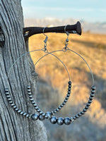 Shop Envi Me Earrings Pewter The Nebraska Navajo Hoop Earrings