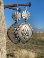 Shop Envi Me Earrings The Old Silver Concho Senorita Engraved Earrings