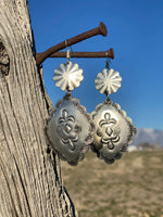 Shop Envi Me Earrings The Old Silver Concho Senorita Engraved Earrings