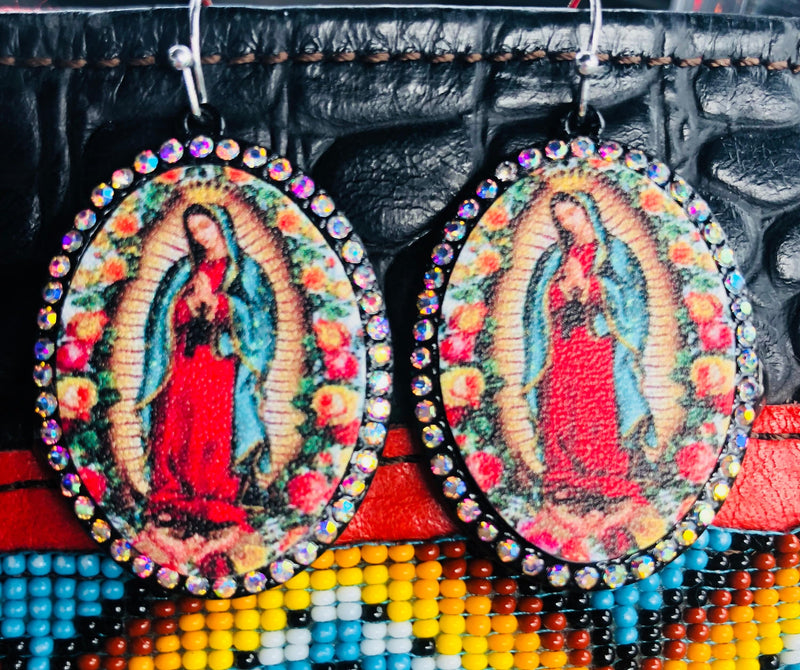Shop Envi Me Earrings The Oval Lady Of Guadalupe Earrings