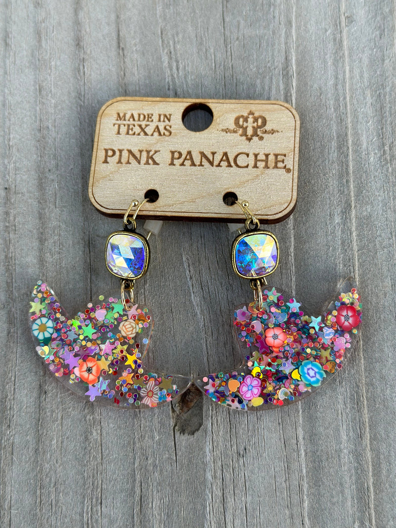 Shop Envi Me Earring Circle / Turquoise with Crystals The Pink Panache Cowgirl Hat Earring