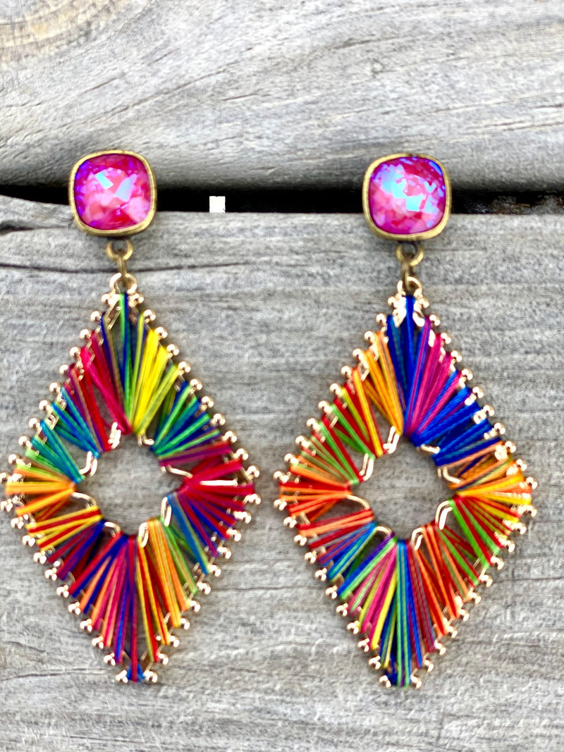 Shop Envi Me Earrings The Pink Panache Crystal Fiesta Earring