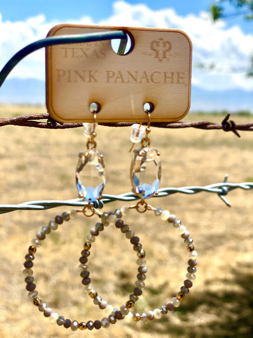 Shop Envi Me Earring Circle / Multi The Pink Panache Multi Amber Crystal Earring