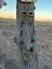 Shop Envi Me Jewelry Earring & Necklace Set / Multi The Pink Panache Night Out Necklace & Earring Set