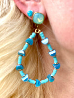Shop Envi Me Earring Circle / Turquoise with Crystals The Pink Panache Oceans Turquoise Earring
