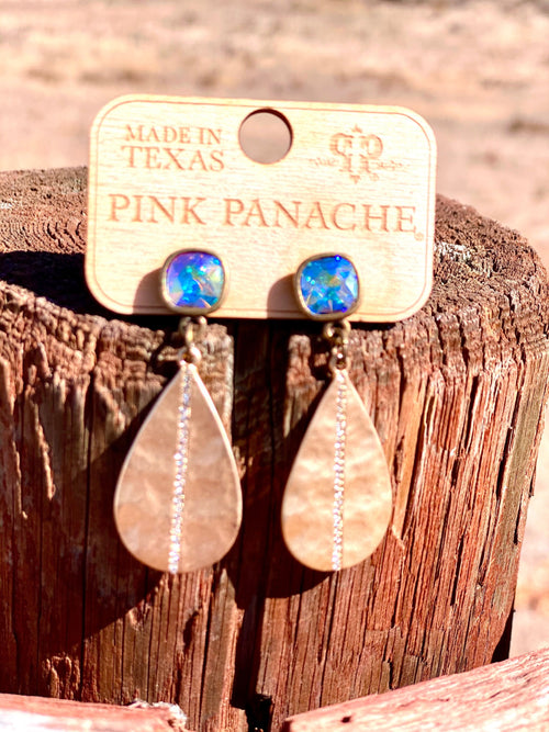 Shop Envi Me Earrings The Pink Panache Petite Gold Crystal Earring