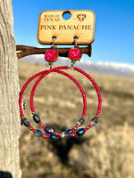 Shop Envi Me Earrings Silver The Pink Panache Pink Hoop Earrings