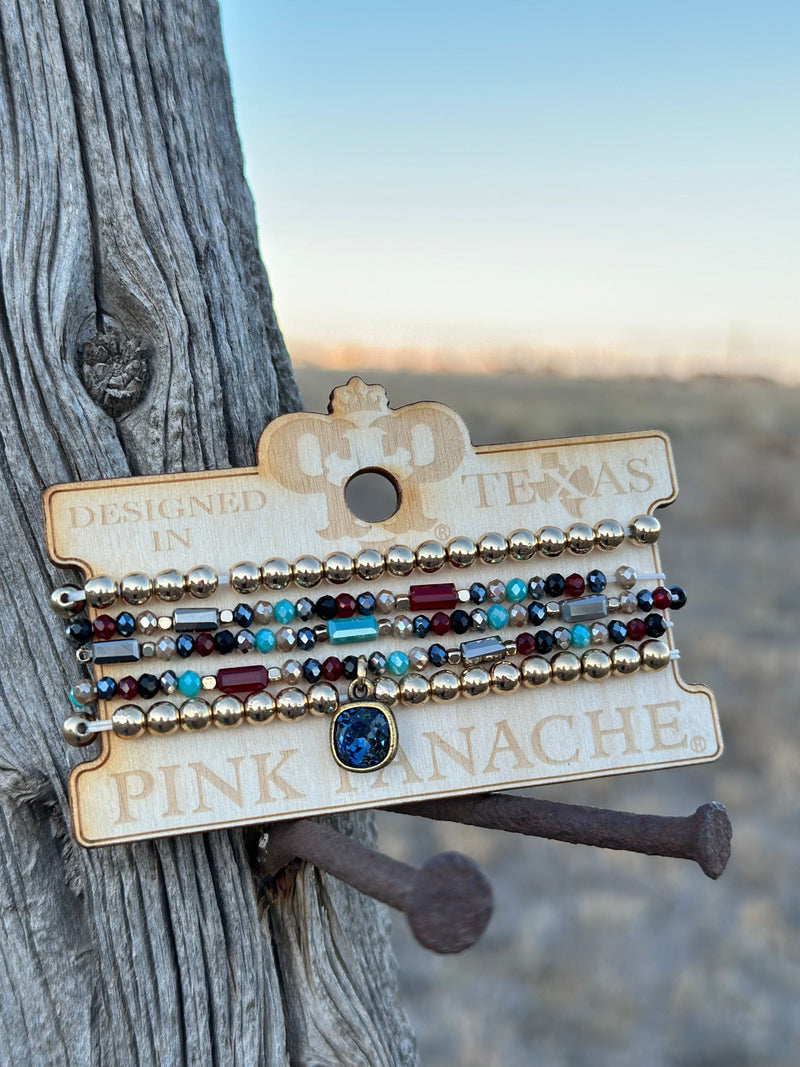 Shop Envi Me Jewelry Stack Set / Multi The Pink Panache Pretty Sparkly Stack Bracelet Set