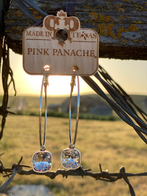 Shop Envi Me Earrings The Pink Panache Silver Clear Crystal Earring