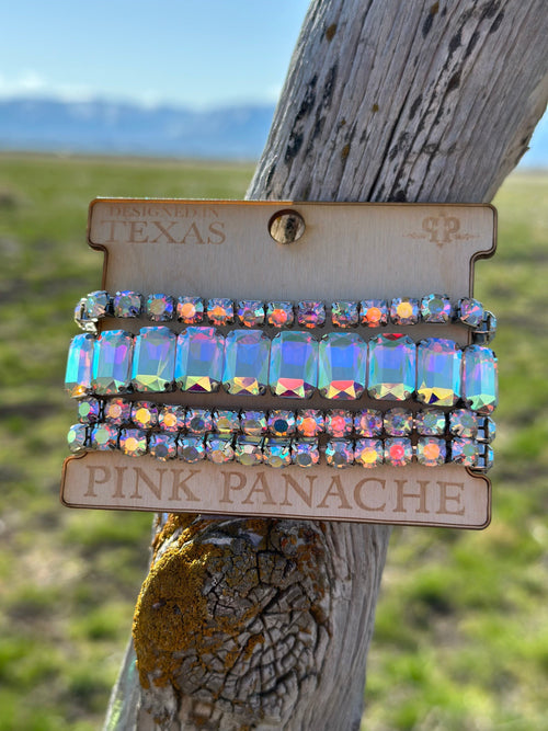 Shop Envi Me Jewelry Stack Set / AB The Pink Panache Sparkly Stack Bracelet Set