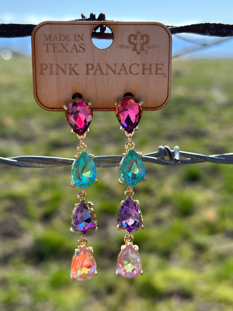 Shop Envi Me Earring Circle / Multi The Pink Panache Summer Colors Crystal Earring