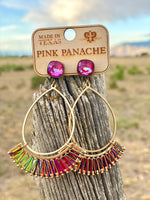 Shop Envi Me Earring Circle / Gold with Crystals The Pink Panache Summer colors Crystal Gold Earring
