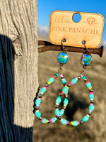 Shop Envi Me Earring Circle / Turquoise with Crystals The Pink Panache Summer Sea Turquoise Earring