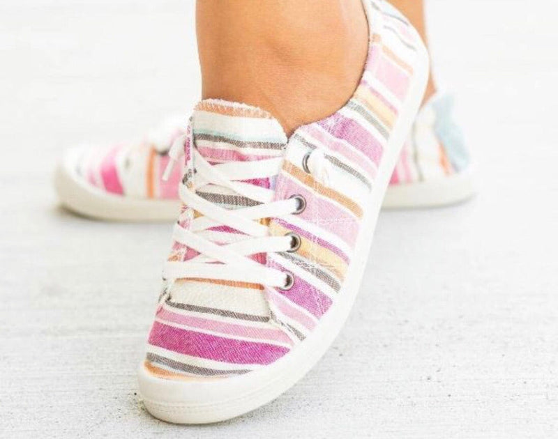 Yellow Box Footwear The Pink Serape Slip On Tennie