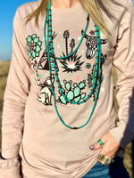 Shop Envi Me It's T-shirt Kinda Day The Pink Southwest Dreams Long Sleeve Tee
