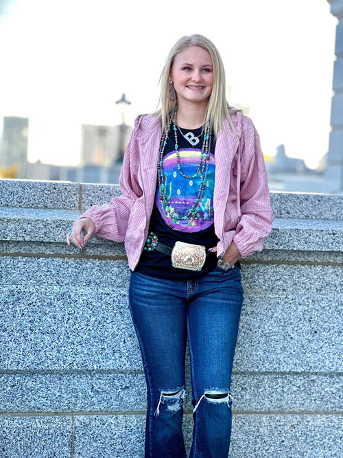 Shop Envi Me Cardigans and Kimonos The Pretty In Pink Corduroy Zip Up