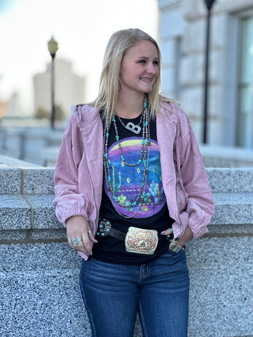 Shop Envi Me Cardigans and Kimonos The Pretty In Pink Corduroy Zip Up