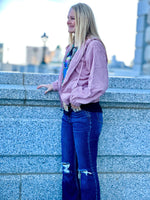 Shop Envi Me Cardigans and Kimonos The Pretty In Pink Corduroy Zip Up