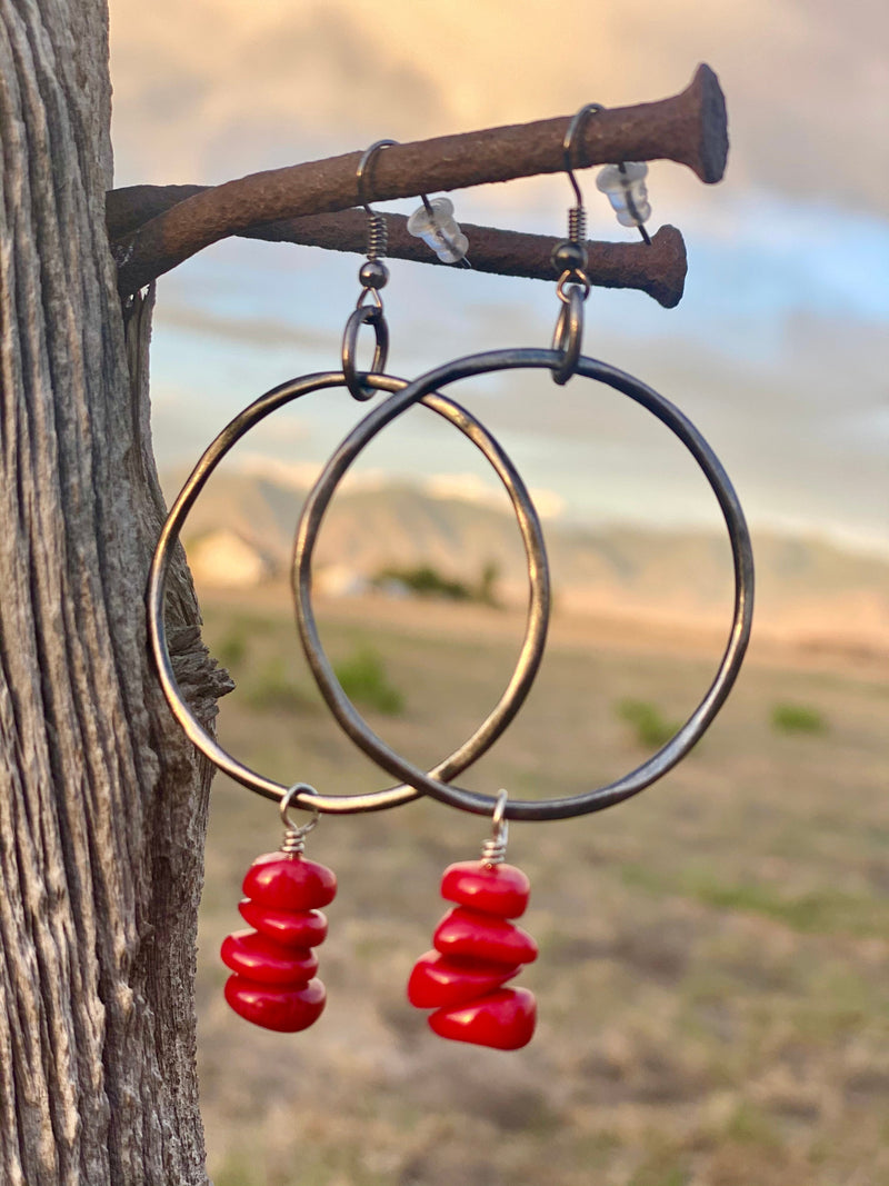 Shop Envi Me Red The Red Stone Circle Earring
