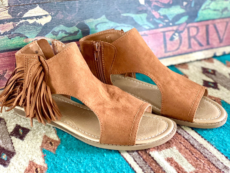 Not Rated Footwear The Redwood Fringe Tucson Sandal