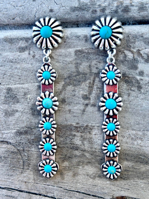 Shop Envi Me Turquoise The Renfro Turquoise Bar Earrings